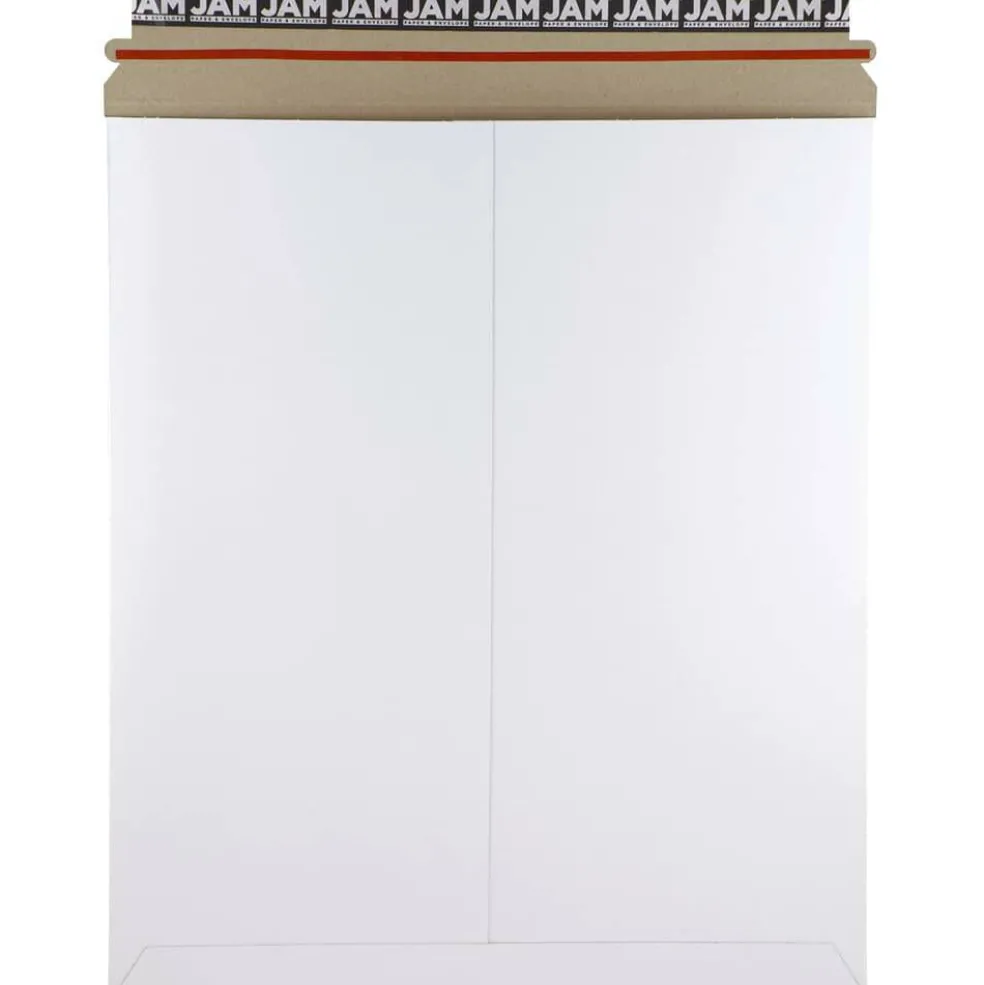JAM Paper 12.75" x 15" White Flat Photo Mailer Peel & Seal Closure Envelopes, 6ct.