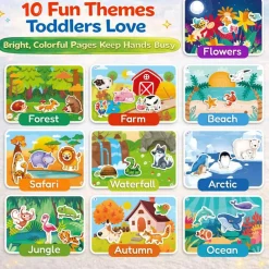 Jelly Sticker Books for Toddlers - Reusable Animal Topics