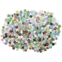 Jennifer’s Mosaics Iridescent Stained Glass Chips - Assorted Colors, 4 lb