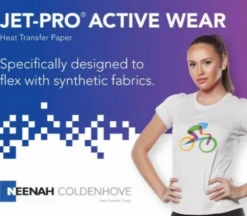 JET PRO ACTIVE WEAR INKJET TRANSFER PAPER FOR WHITE FABRIC 8.5