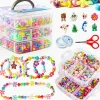 1100 Jewelry Making Kit Includes Scissor, String, Instruction and Accessories for Bracelet Making, Toys for Girls by Inscraft