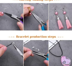 Jewelry Making Supplies Kit, 2046 Pcs Jewelry Making Kit with Tools, Jewelry Wire, Findings, Beading String, Pliers & Repair Accessories for DIY Earrings, Bracelets & Necklaces
