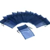 48 Jewelry Navy Blue Organza Drawstring Gift Bags 3x4"