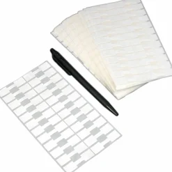 500 Jewelry Sticker Price Tags Square Barbell Labels 1 3/8" x 1/2"