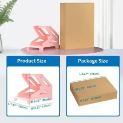 JIOSE 4x6 Label Holder Pink Thermal Label Holder for Rolls and Fan-Fold Labels