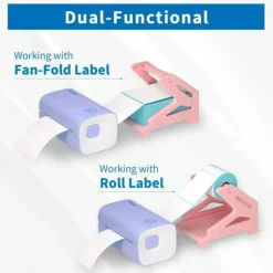JIOSE 4x6 Label Holder Pink Thermal Label Holder for Rolls and Fan-Fold Labels