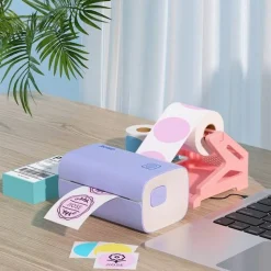 JIOSE 4x6 Label Holder Pink Thermal Label Holder for Rolls and Fan-Fold Labels