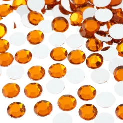John Bead Acrylic Round Flat Back Rhinestones, 10mm