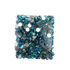 John Bead Acrylic Round Flat Back Rhinestones, 10mm