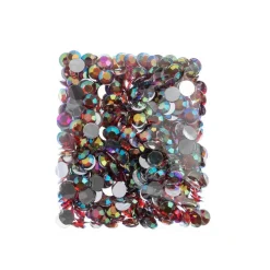 John Bead Acrylic Round Flat Back Rhinestones, 10mm