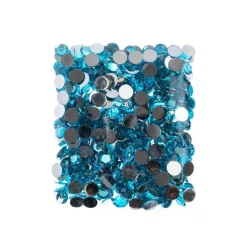 John Bead Acrylic Round Flat Back Rhinestones, 10mm