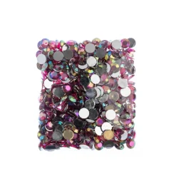 John Bead Acrylic Round Flat Back Rhinestones, 10mm
