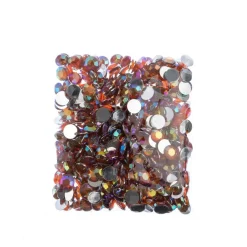 John Bead Acrylic Round Flat Back Rhinestones, 10mm