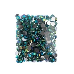 John Bead Acrylic Round Flat Back Rhinestones, 10mm