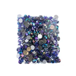 John Bead Acrylic Round Flat Back Rhinestones, 10mm
