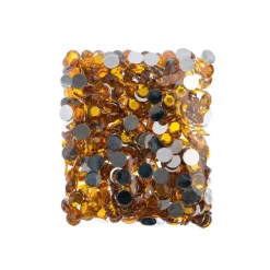 John Bead Acrylic Round Flat Back Rhinestones, 10mm