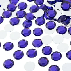 John Bead Acrylic Round Flat Back Rhinestones, 10mm