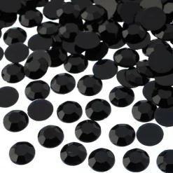 John Bead Acrylic Round Flat Back Rhinestones, 10mm
