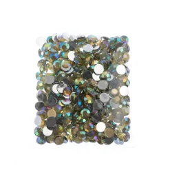 John Bead Acrylic Round Flat Back Rhinestones, 10mm
