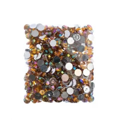 John Bead Acrylic Round Flat Back Rhinestones, 10mm