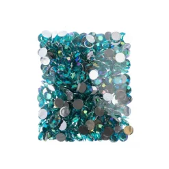 John Bead Acrylic Round Flat Back Rhinestones, 10mm