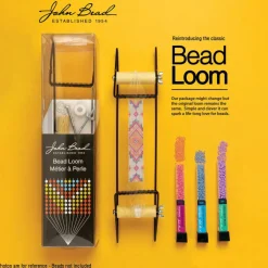 John Bead Clear Metal Bead Loom Kit with Seed Beads & Tools