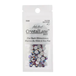 John Bead Crystal Lane SS30 Glass Round Flatback Rhinestones, 72ct.