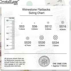 John Bead Crystal Lane SS30 Glass Round Flatback Rhinestones, 72ct.