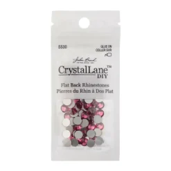 John Bead Crystal Lane SS30 Glass Round Flatback Rhinestones, 72ct.