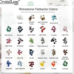 John Bead Crystal Lane SS30 Glass Round Flatback Rhinestones, 72ct.