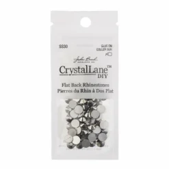 John Bead Crystal Lane SS30 Glass Round Flatback Rhinestones, 72ct.