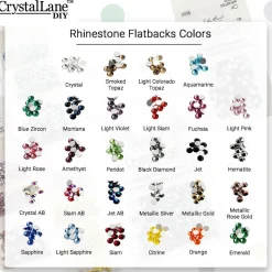 John Bead Crystal Lane SS30 Glass Round Flatback Rhinestones, 72ct.