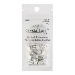 John Bead Crystal Lane SS30 Glass Round Flatback Rhinestones, 72ct.