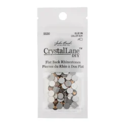 John Bead Crystal Lane SS30 Glass Round Flatback Rhinestones, 72ct.