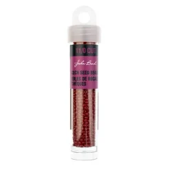John Bead 11/0 Cut Opaque Finish Round Czech Glass Seed Beads, 13g/100g