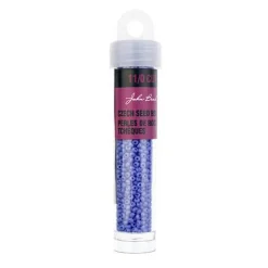 John Bead 11/0 Cut Opaque Finish Round Czech Glass Seed Beads, 13g/100g