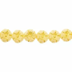 John Bead Czech Pressed Glass 9mm Flower Bead Strand, 66pcs