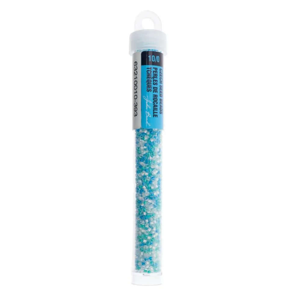 John Bead 10/0 Mixed Czech Glass Seed Beads, 22g