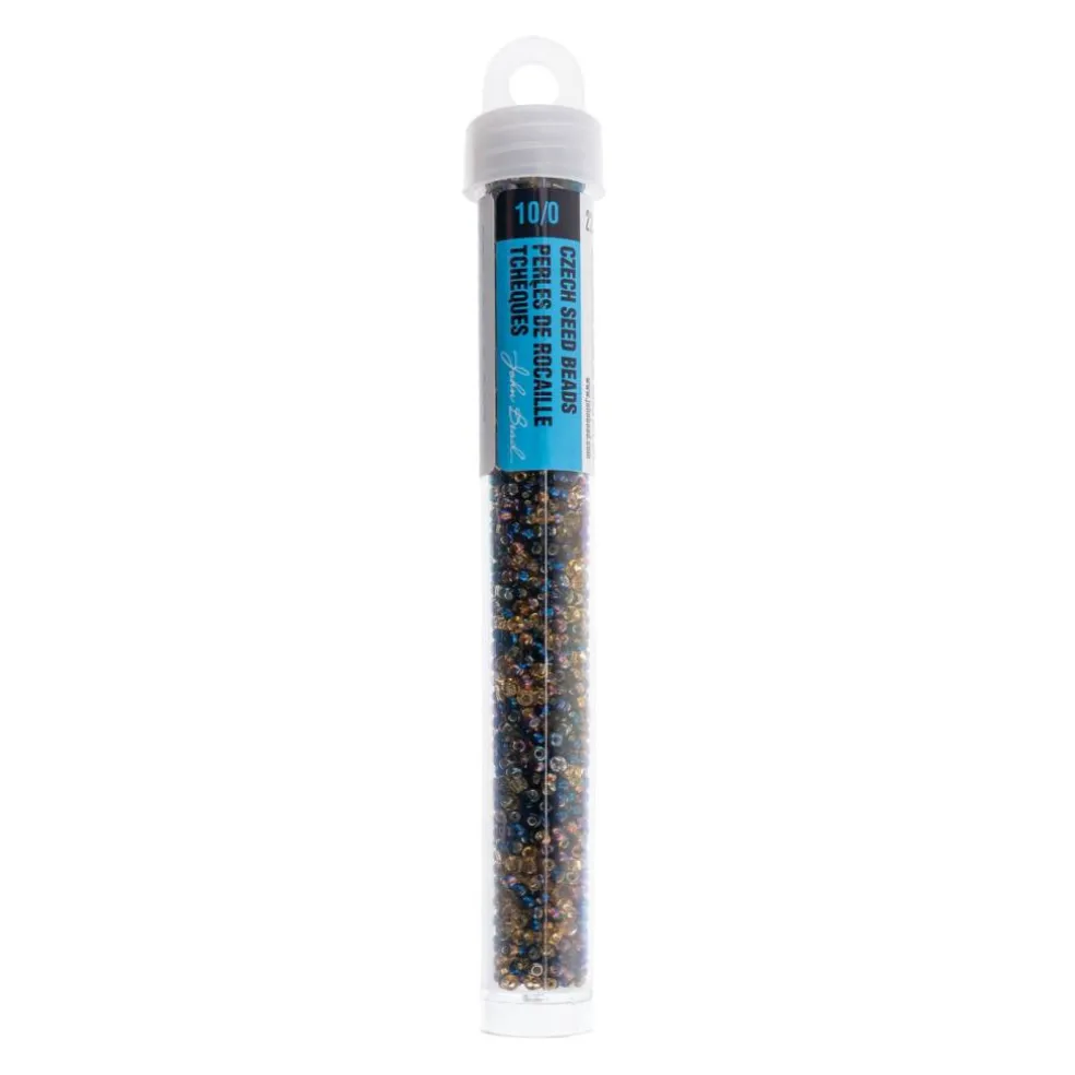 John Bead 10/0 Mixed Czech Glass Seed Beads, 22g