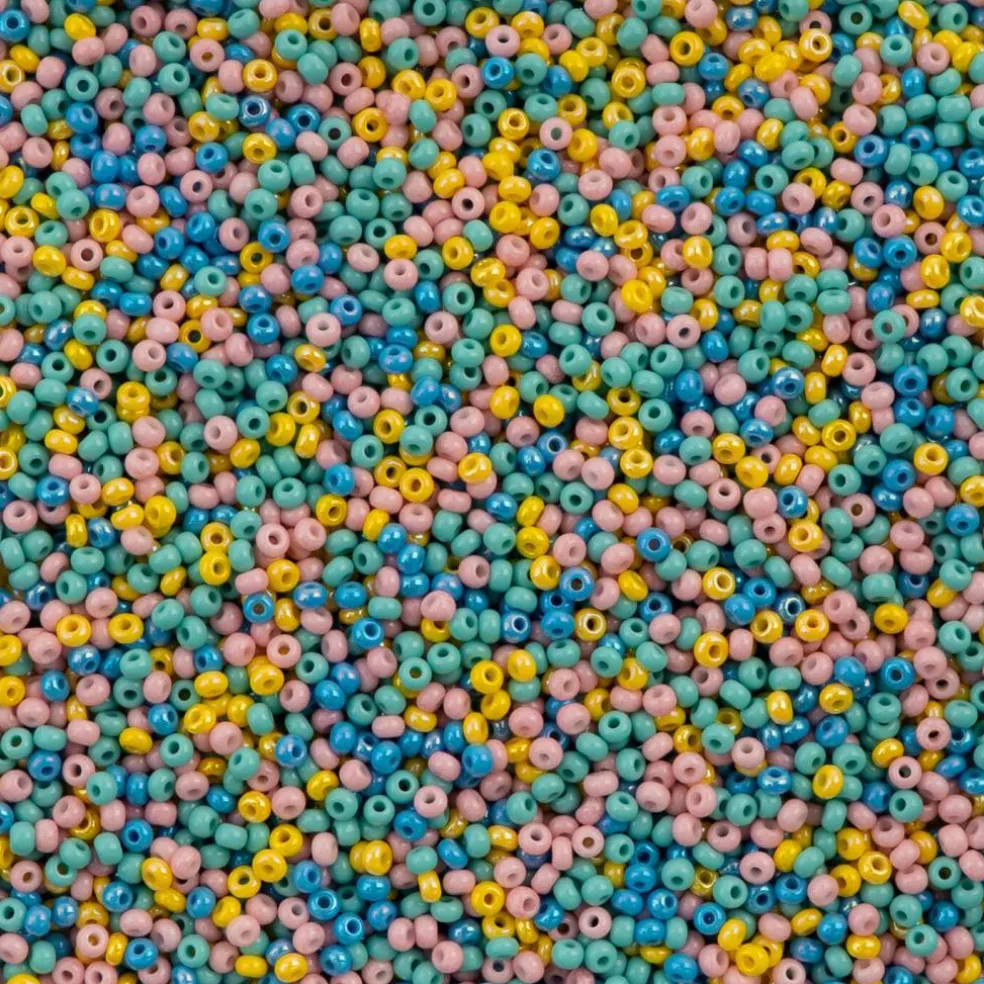 John Bead 10/0 Mixed Czech Glass Seed Beads, 22g