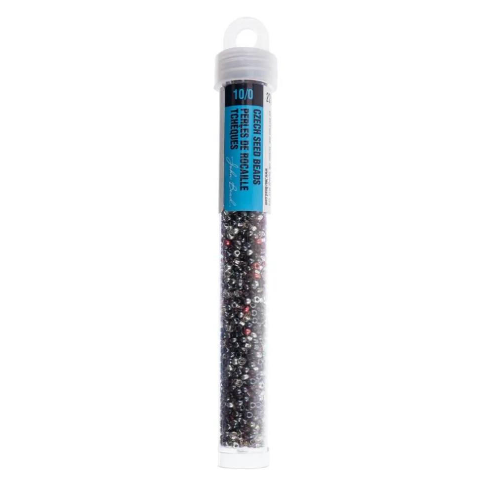 John Bead 10/0 Mixed Czech Glass Seed Beads, 22g