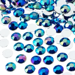 John Bead 8mm Acrylic Round Flat Back Rhinestones, 1,000ct.