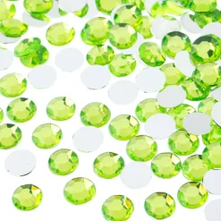 John Bead 8mm Acrylic Round Flat Back Rhinestones, 1,000ct.