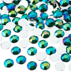 John Bead 8mm Acrylic Round Flat Back Rhinestones, 1,000ct.