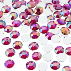 John Bead 8mm Acrylic Round Flat Back Rhinestones, 1,000ct.
