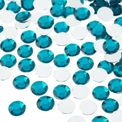 John Bead 8mm Acrylic Round Flat Back Rhinestones, 1,000ct.