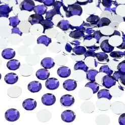 John Bead 6mm Acrylic Round Flat Back Rhinestones, 1,000ct.