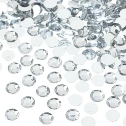 John Bead 6mm Acrylic Round Flat Back Rhinestones, 1,000ct.