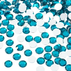 John Bead 6mm Acrylic Round Flat Back Rhinestones, 1,000ct.