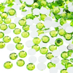 John Bead 6mm Acrylic Round Flat Back Rhinestones, 1,000ct.